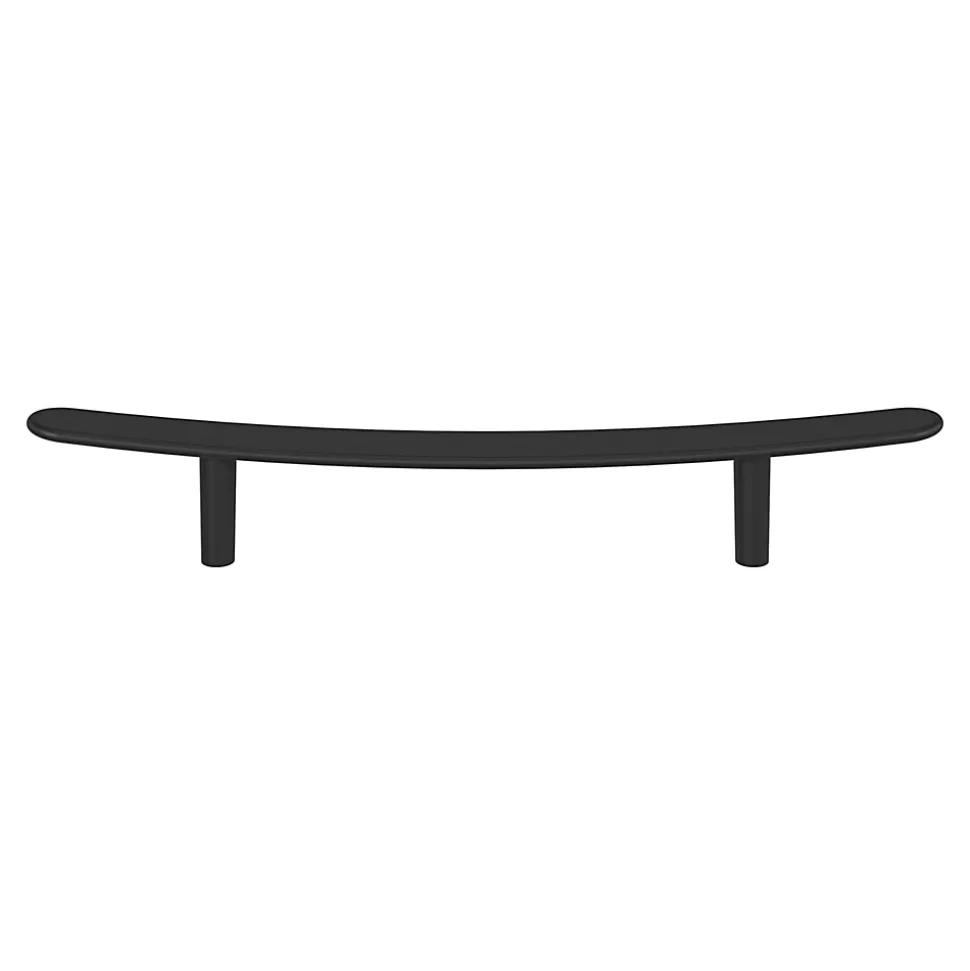 Poignée de meuble en T GoodHome Meham mat noir l.220mm x l.20mm x H. 35mm entraxe 128mm