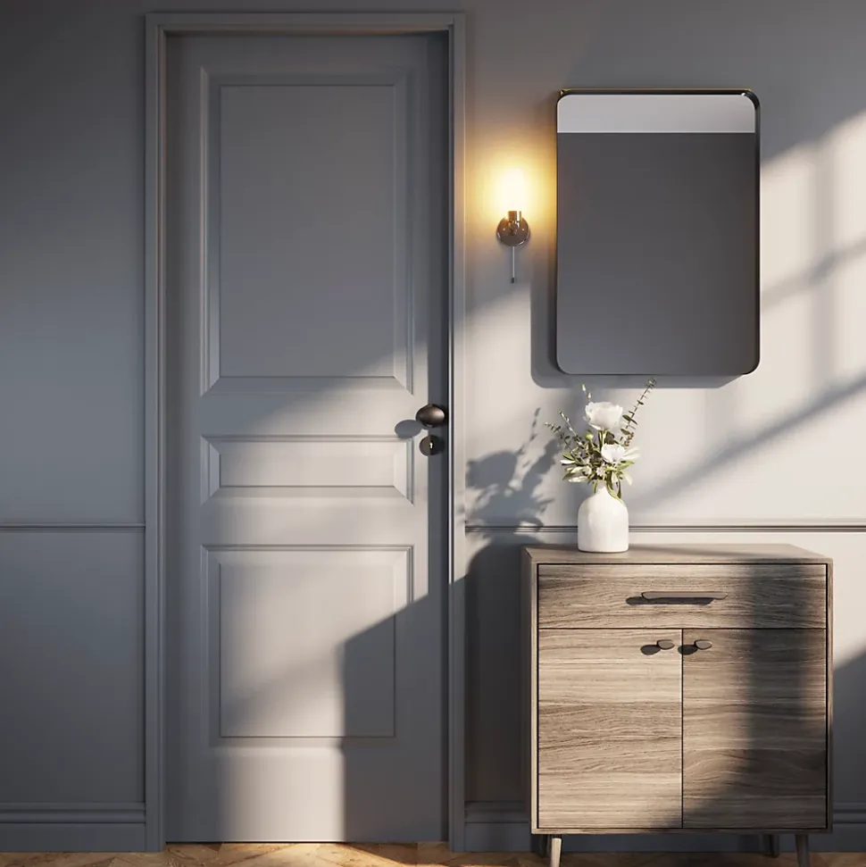 Poignée de meuble en T GoodHome Armel aluminium mat noir l.190mm x l.17mm x H. 30mm entraxe 128mm