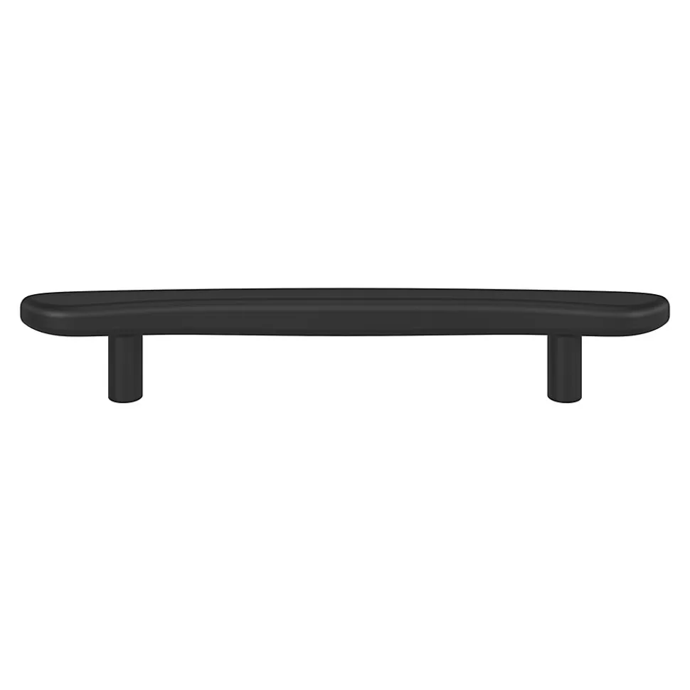 Poignée de meuble en T GoodHome Armel aluminium mat noir l.190mm x l.17mm x H. 30mm entraxe 128mm
