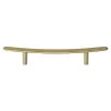 Poignée de meuble en T GoodHome Meham effet laiton doré l.220mm x l.20mm x H. 35mm entraxe 128mm