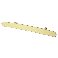 Poignée de meuble en T GoodHome Meham effet laiton doré l.220mm x l.20mm x H. 35mm entraxe 128mm