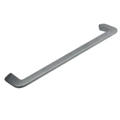 Poignée de meuble en zamac finition chrome mat e 320 mm avec vis incluses