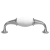 Poignée de meuble GoodHome porcelaine blanc 96mm