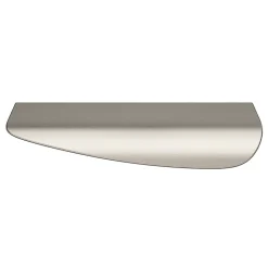 Poignée de meuble Incurvé GoodHome Mehaban effet satin gris l.120mm x l.44mm x H. 13mm entraxe 96mm