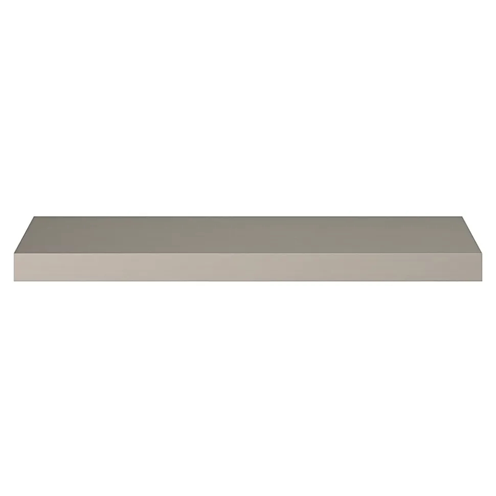 Poignée de meuble Incurvé GoodHome Skej aluminium effet nickel satin gris l.152mm x l.19mm x H. 35mm entraxe 128mm