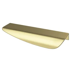 Poignée de meuble Incurvé GoodHome Mehaban effet laiton satin doré l.120mm x l.44mm x H. 13mm entraxe 96mm