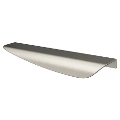 Poignée de meuble Incurvé GoodHome Mehaban effet nickel satin gris l.170mm x l.44mm x H. 18mm entraxe 128mm