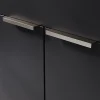 Poignée de meuble Incurvé GoodHome Skej aluminium effet nickel satin gris l.120mm x l.19mm x H. 35mm entraxe 96mm