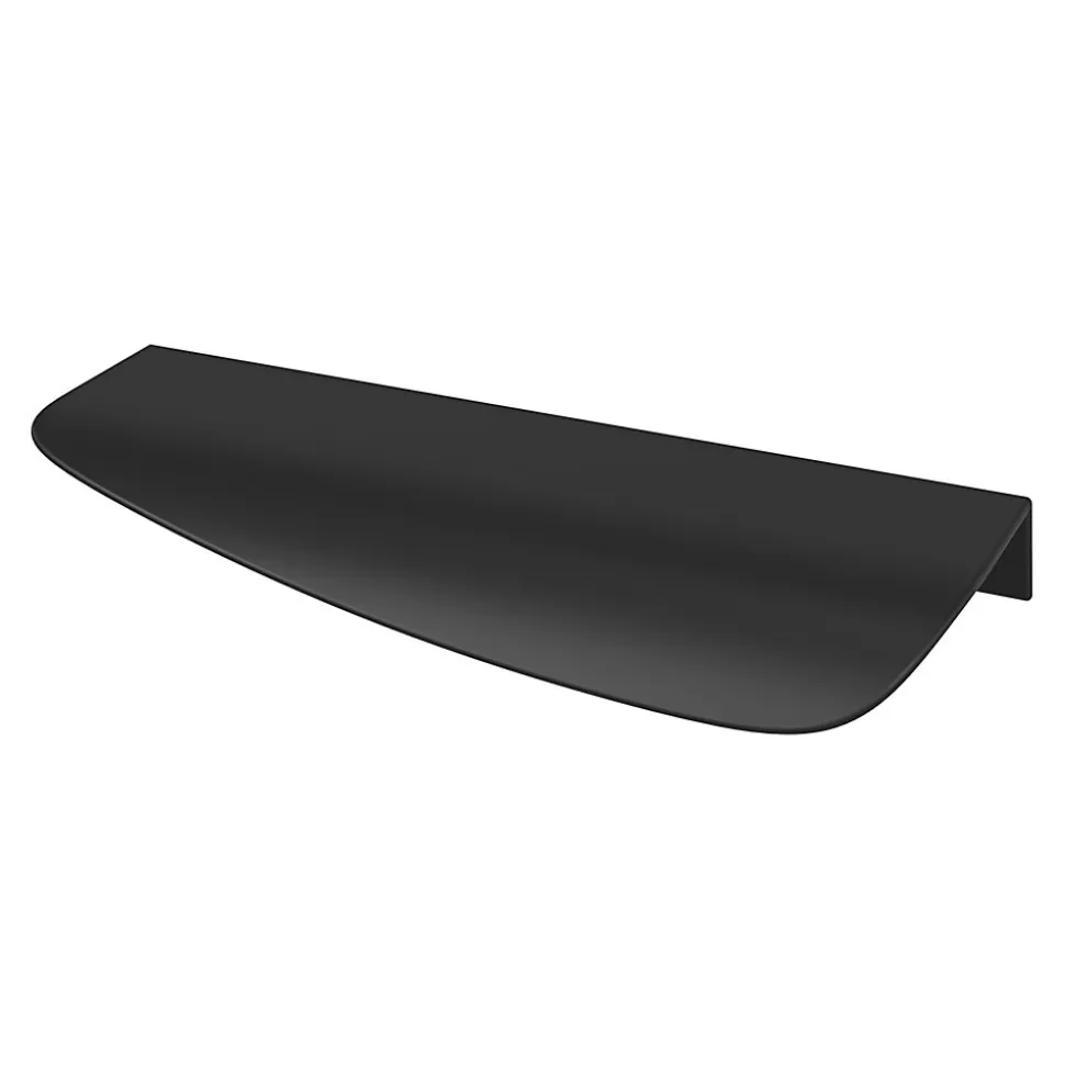 Poignée de meuble Incurvé GoodHome Mehaban mat noir l.120mm x l.44mm x H. 13mm entraxe 96mm