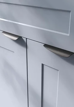 Poignée de meuble Incurvé GoodHome Mehaban mat noir l.120mm x l.44mm x H. 13mm entraxe 96mm
