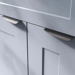 Poignée de meuble Incurvé GoodHome Mehaban mat noir l.120mm x l.44mm x H. 13mm entraxe 96mm