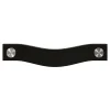 Poignée de meuble nœud GoodHome Hezo cuir et métal satin noir l.153mm x H. 24mm entraxe 128mm