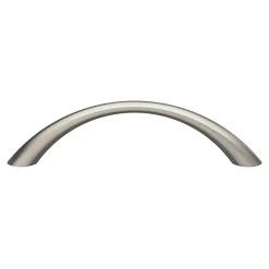 Poignée de meuble nœud GoodHome Primel effet nickel satin gris l.114mm x l.11mm x H. 27mm entraxe 96mm