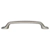 Poignée de meuble nœud GoodHome Govlin aluminium effet nickel satin gris l.164mm x l.20mm x H. 24mm entraxe 128mm