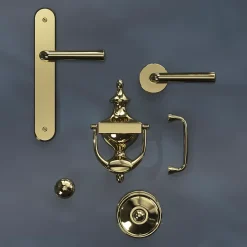 Poignée de meuble nœud GoodHome Tudy Laiton effet laiton doré l.110mm x H. 15mm entraxe 96mm