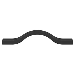Poignée de meuble nœud GoodHome Prat aluminium mat noir l.130mm x l.10mm x H. 24mm entraxe 96mm