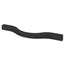 Poignée de meuble nœud GoodHome Prat aluminium mat noir l.130mm x l.10mm x H. 24mm entraxe 96mm