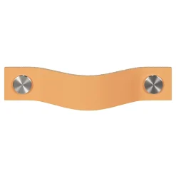 Poignée de meuble nœud GoodHome Hezo marron claire l.12.3cm x h.2.4cm x p.2.1cm