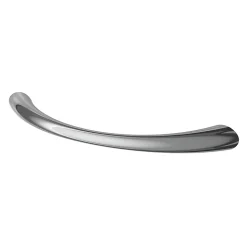 Poignée de meuble nœud GoodHome Primel effet chromé gris l.114mm x l.11mm x H. 27mm entraxe 96mm