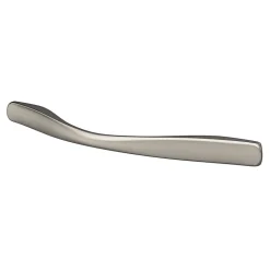 Poignée de meuble nœud GoodHome Ruis effet nickel satin gris l.137mm x l.10mm x H. 25mm entraxe 96mm