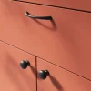 Poignée de meuble nœud GoodHome Primel mat noir l.114mm x l.11mm x H. 27mm entraxe 96mm