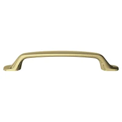 Poignée de meuble nœud GoodHome Govlin aluminium effet laiton doré l.164mm x l.20mm x H. 24mm entraxe 128mm