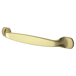 Poignée de meuble nœud GoodHome Govlin aluminium effet laiton doré l.164mm x l.20mm x H. 24mm entraxe 128mm