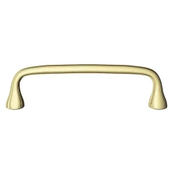Poignée de meuble nœud GoodHome Tudy Laiton effet laiton doré l.143mm x H. 16mm entraxe 128mm