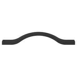Poignée de meuble nœud GoodHome Prat aluminium mat noir l.162mm x l.10mm x H. 26mm entraxe 128mm
