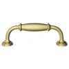 Poignée de meuble nœud GoodHome Ruis effet laiton doré l.116mm x l.20mm x H. 38mm entraxe 96mm