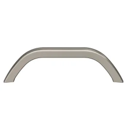Poignée de meuble nœud GoodHome Irvil aluminium effet nickel satin gris l.110mm x l.12mm x H. 30mm entraxe 96mm
