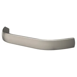 Poignée de meuble nœud GoodHome Irvil aluminium effet nickel satin gris l.110mm x l.12mm x H. 30mm entraxe 96mm