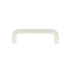 Poignée de meuble nœud Plastic Plastique satin blanc l.73mm x H. 10mm entraxe 64mm