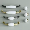 Poignée de meuble nœud Porcelaine Vras blanc 96mm
