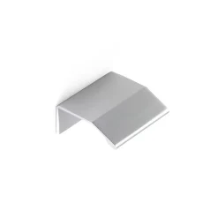 Poignée en aluminium avec finition anodisée mate, dimensions: 40x18x39mm et inserts: 16mm-