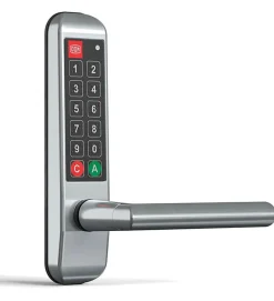Poignée électronique serrure à code Easykey DOM serrure inox porte intérieure 35 mm sans clé
