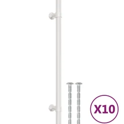 Poignées d armoire 10 pcs argenté 192 mm acier inoxydable