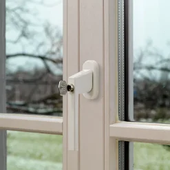 Poingée de fenêtre à clé blanche Abus