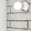 Point lumineux thermoplastique avec douille E27, base droite. Blanc