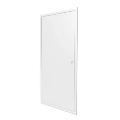 Porte Affleurante pour bac d'encastrement BTT5 - 2x13 modules ATOLE - Blanc - H. hors-tout 1169 mm