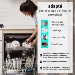 Porte filtres à eau simple 9' 3/4 3P ECOSOFT filtration sous évier connexion 1'