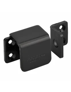 Porte-cadenas renforcé à recouvrement, gauche, acier, protection pour fermeture, noir - THIRARD