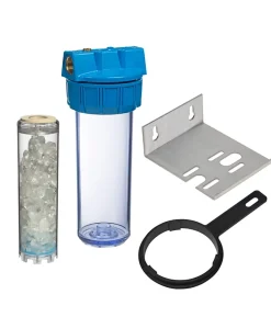 Porte-filtre à eau 9'' 3/4 - 20/27F avec cartouche anti-calcaire, équerre et clé
