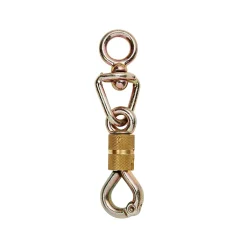 Porte-mousqueton à touret Diall 8.5 cm