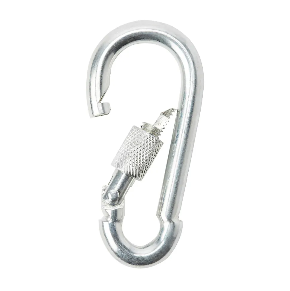 Porte-mousqueton type pompier Diall à vis 6 cm