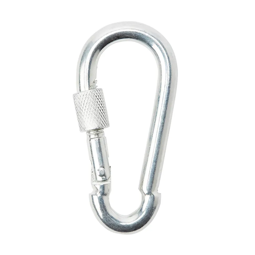 Porte-mousqueton type pompier Diall à vis 6 cm