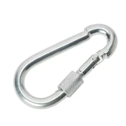 Porte-mousqueton type pompier Diall à vis 6 cm