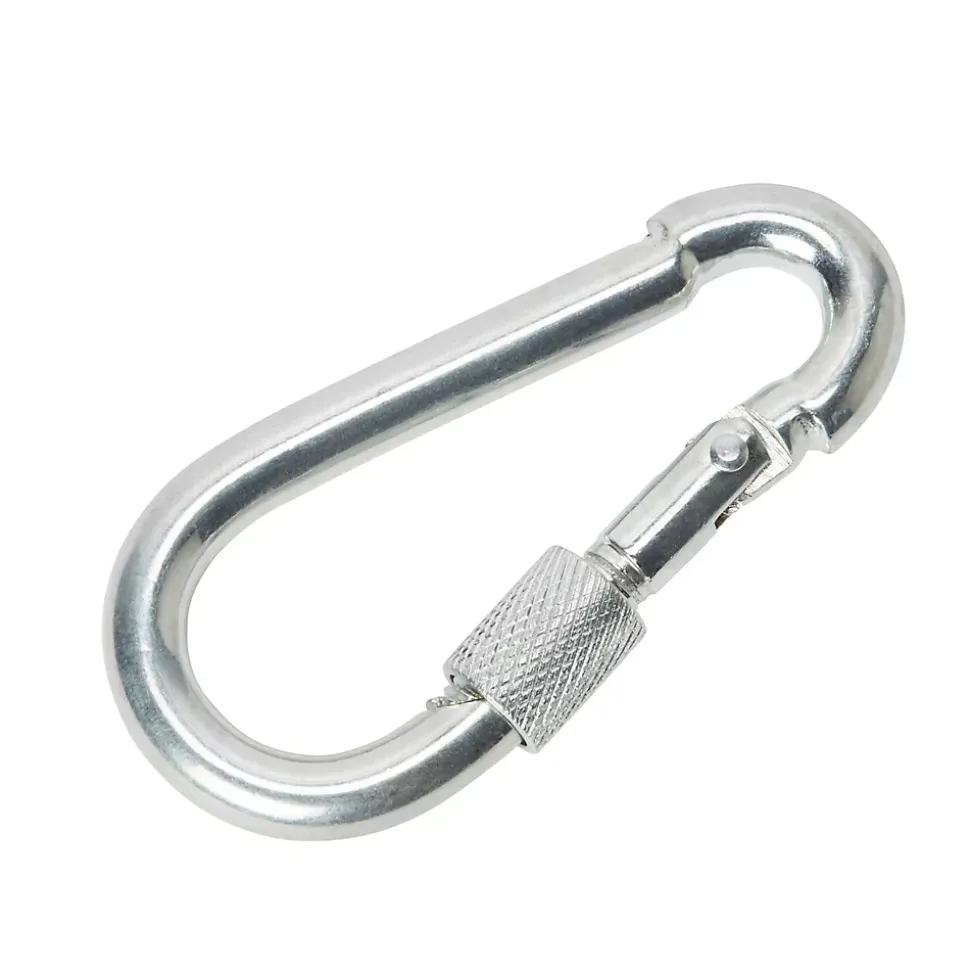 Porte-mousqueton type pompier Diall à vis 6 cm