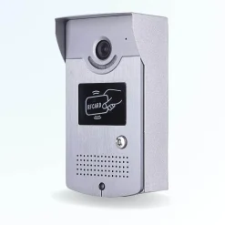 Portier interphone vidéo cards 4 fils - 2 écrans noirs - avec lecteur de badge