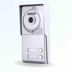 Portier interphone vidéo classic 4 fils - 2 appartements - 2 écrans noirs